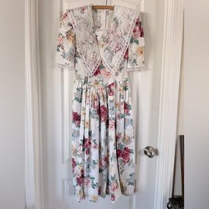Gunne Sax by Jessica McClintock 80’s floral dress